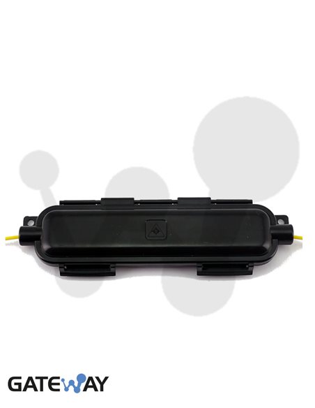 Caja protectora de conexión de fibra óptica para cables hasta 5 mm. 170x38x19 mm. Uso inerior y exterior