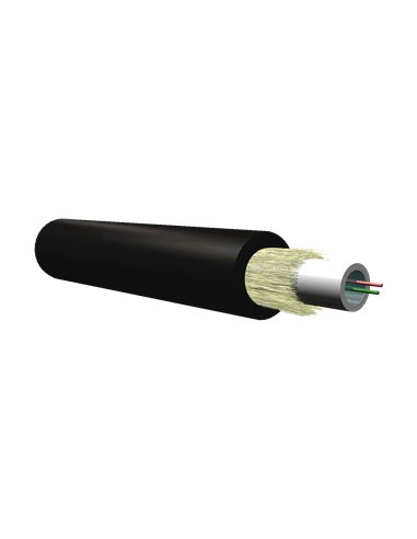 Cable 2 fibras G.657A2, Acometida exterior ICT color negro, LS0H