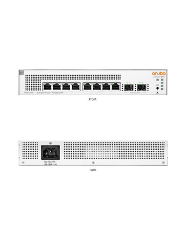 Switch HP Aruba 1930 8G Class4 PoE +, 8x10/100/1000 (125W PoE) + 2 SFP, gestión layer 2-3