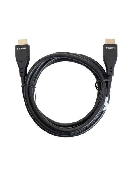 Cable HDMI 2.1 de alta calidad. PVC, conector de aluminio dorado. Resolución 8K@60Hz. 
Ancho de banda 48 Gbps. 28 AWG. 1m