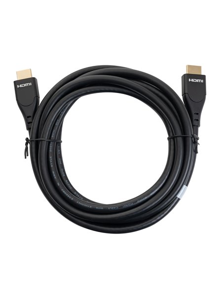 Cable HDMI 2.1 de alta calidad. PVC, conector de aluminio dorado. Resolución 8K@60Hz. 
Ancho de banda 48 Gbps. 26 AWG