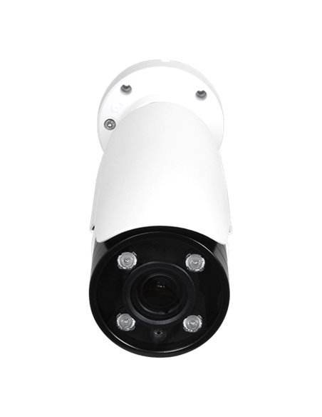 Cámara Bullet HD 5.14 Mp, sensor 1/2.8", lente motorizada 2.7~13.5 mm. IR 60 metros. IP66.