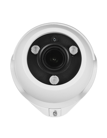 Cámara domo HD 5.0 Mp, sensor 1/2.8", lente motorizada 2.7~13.5 mm. IR alcance 40 metros. IP66.
