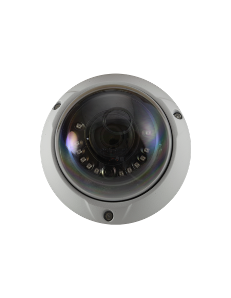 Cámara domo HD 8.0 Mp, sensor 1/2.7", lente 2.8 mm, IR 30 metros. IP67