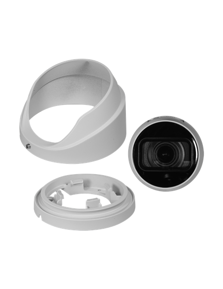 Cámara domo IP 2 Mp, sensor 1/3", lente varifocal motorizada 2.7~13.5 mm autofocus, IR 40 metros, PoE, IP67