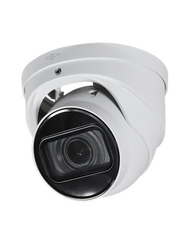 Cámara domo IP 4 Mp, sensor 1/3", lente varifocal motorizada 2.7~13.5 mm autofocus, IR 40 metros, PoE, IP67